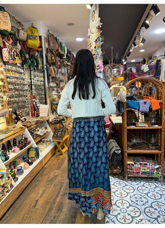 Çift Taraflı Nepal İpek Etek