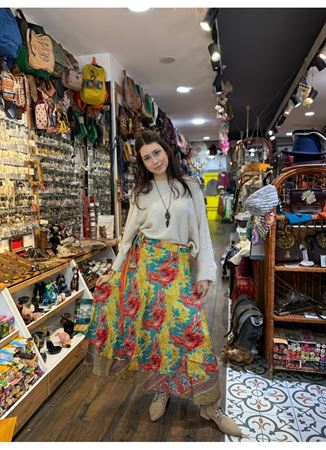 Çift Taraflı Nepal İpek Etek