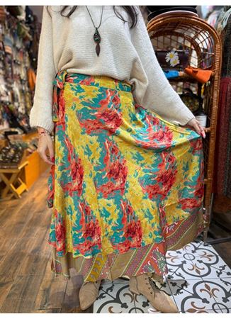 Çift Taraflı Nepal İpek Etek