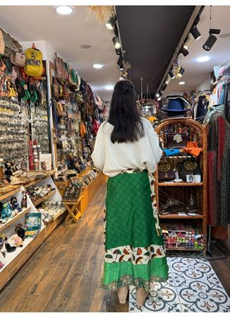 Çift Taraflı Nepal İpek Etek