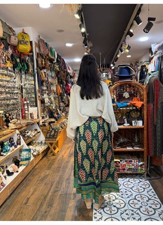 Çift Taraflı Nepal İpek Etek