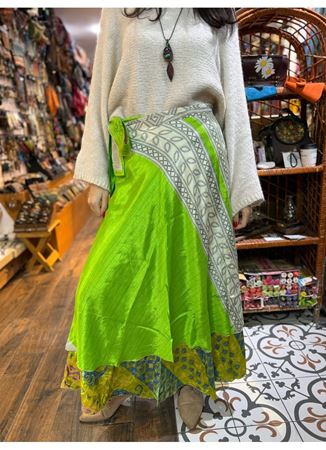 Çift Taraflı Nepal İpek Etek