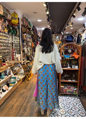 Çift Taraflı Nepal İpek Etek