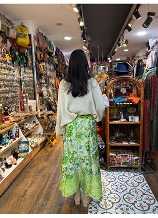 Çift Taraflı Nepal İpek Etek