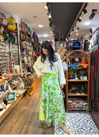 Çift Taraflı Nepal İpek Etek