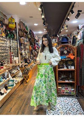 Çift Taraflı Nepal İpek Etek