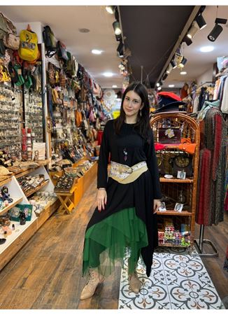 Tasarım Tül Etek Yeşil