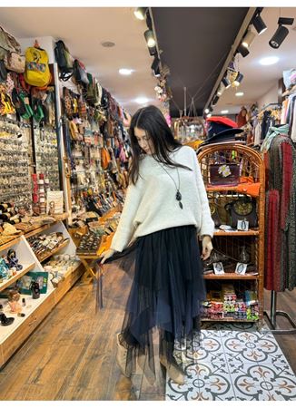 Tasarım Tül Etek Çift Renk