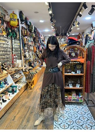 Pamuk Bluz Kahverengi