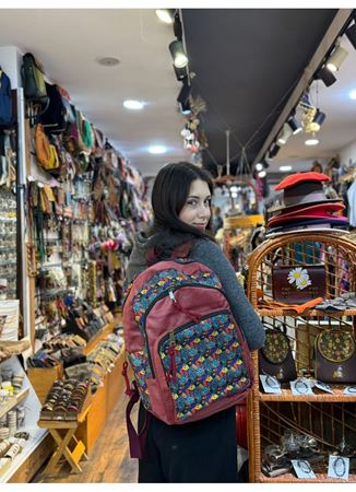 DOKUMA PAMUK SIRT ÇANTASI