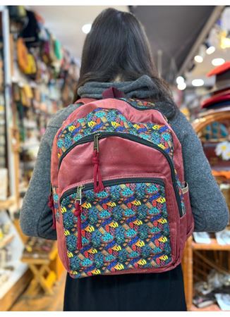 DOKUMA PAMUK SIRT ÇANTASI