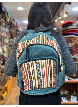 DOKUMA PAMUK SIRT ÇANTASI