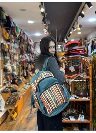 DOKUMA PAMUK SIRT ÇANTASI