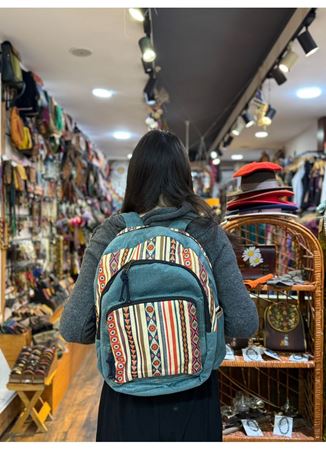 DOKUMA PAMUK SIRT ÇANTASI