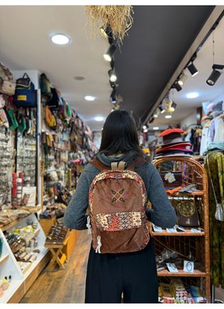 DOKUMA PAMUK SIRT ÇANTASI 