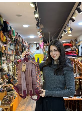 DOKUMA PAMUK SIRT ÇANTASI