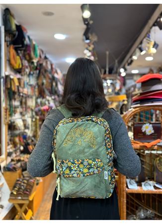 DOKUMA PAMUK SIRT ÇANTASI