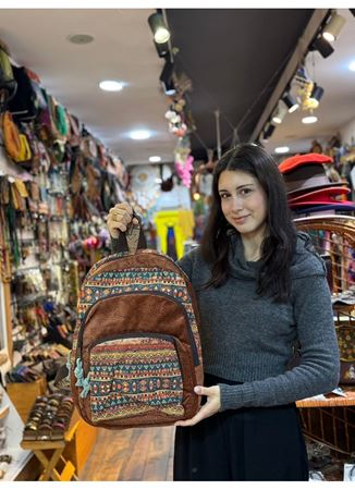 DOKUMA PAMUK SIRT ÇANTASI