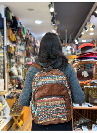 DOKUMA PAMUK SIRT ÇANTASI