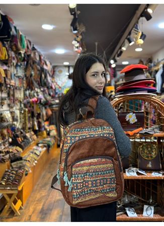 DOKUMA PAMUK SIRT ÇANTASI