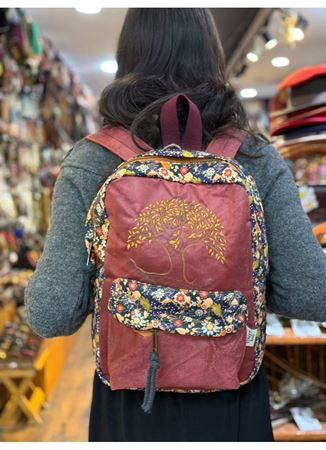 DOKUMA PAMUK SIRT ÇANTASI