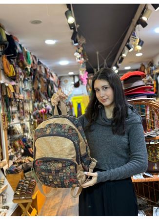 DOKUMA PAMUK SIRT ÇANTASI