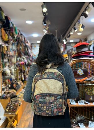 DOKUMA PAMUK SIRT ÇANTASI