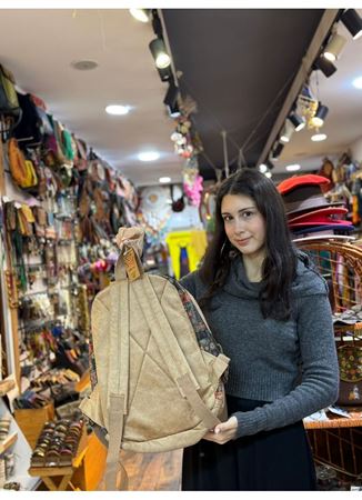 DOKUMA PAMUK SIRT ÇANTASI