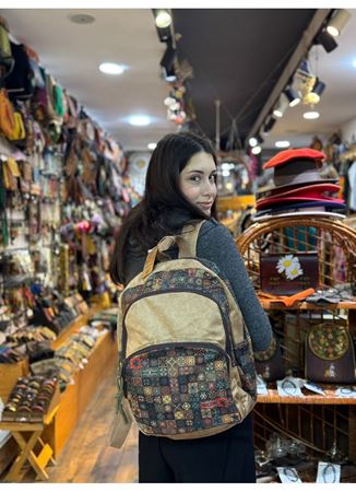 DOKUMA PAMUK SIRT ÇANTASI