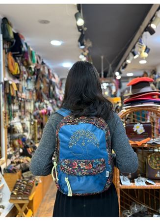 DOKUMA PAMUK SIRT ÇANTASI