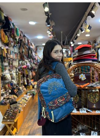 DOKUMA PAMUK SIRT ÇANTASI