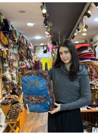 DOKUMA PAMUK SIRT ÇANTASI