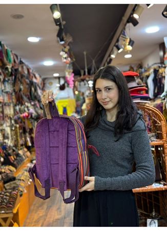 DOKUMA PAMUK SIRT ÇANTASI