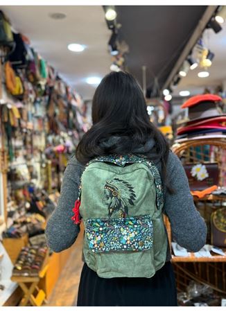 DOKUMA PAMUK SIRT ÇANTASI