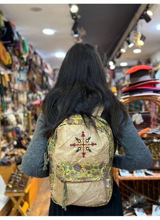 DOKUMA PAMUK SIRT ÇANTASI