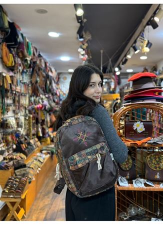 DOKUMA PAMUK SIRT ÇANTASI