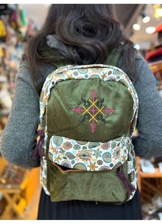 DOKUMA PAMUK SIRT ÇANTASI