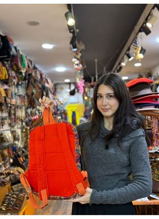 DOKUMA PAMUK SIRT ÇANTASI