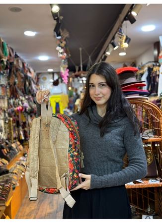 DOKUMA PAMUK SIRT ÇANTASI