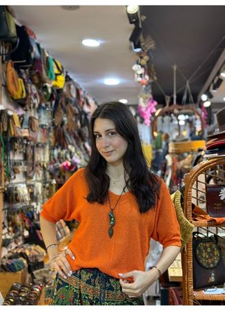 İtalyan Triko Bluz Kısa Kollu