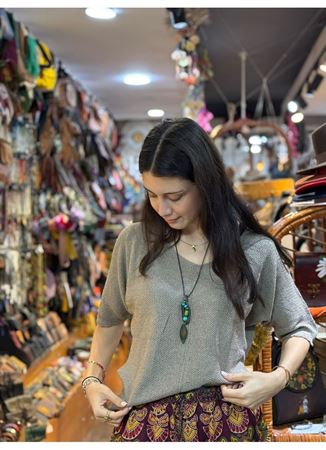 İtalyan Triko Bluz Kısa Kollu