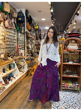 Nepal Tasarım Pantolon Mor