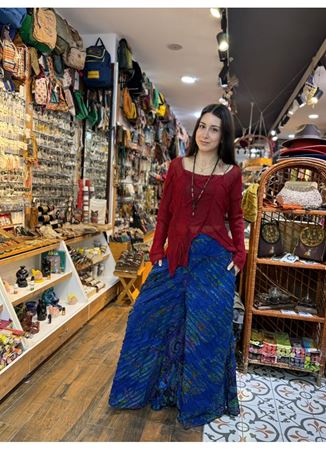 Nepal Tasarım Pantolon Mavi