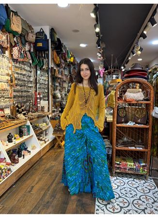 Nepal Tasarım Pantolon Turkuaz