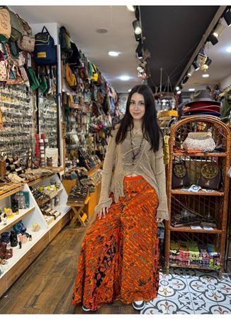 Nepal Tasarım Pantolon Turuncu