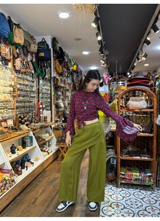 İtalyan Keten Kapaklı Pantolon