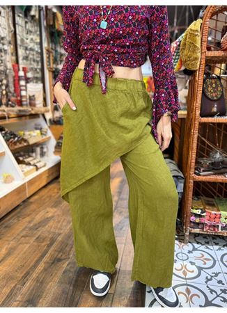 İtalyan Keten Kapaklı Pantolon