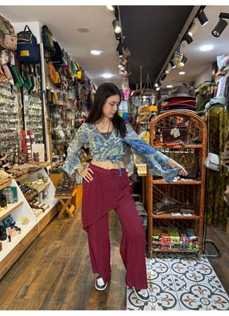 İtalyan Keten Kapaklı Pantolon