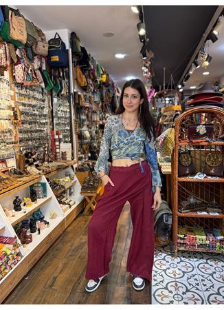 İtalyan Keten Kapaklı Pantolon