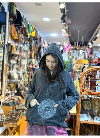 Kapüşonlu Önü Cepli Uzun Kol Sweat Unisex